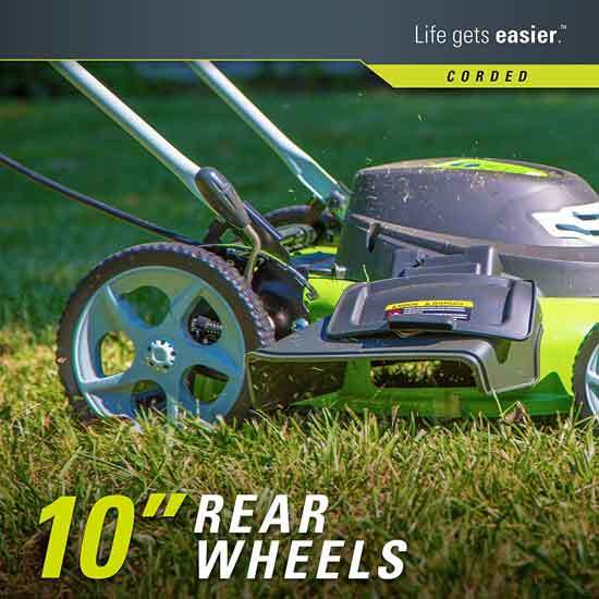 GreenWorks 20 Inch 12 Amp Corded Electric Lawn Mower 25022 2