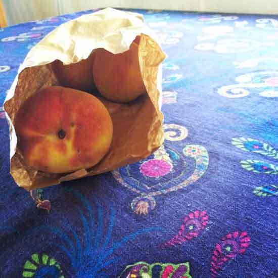 peaches paper bag - How To Ripen Peaches Fast