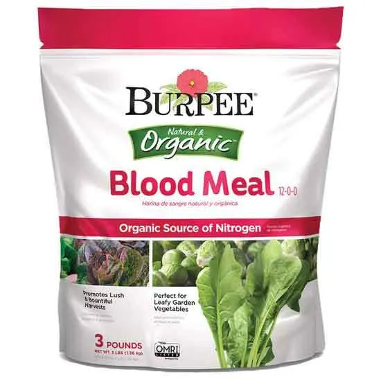 Burpee Organic Blood Meal Fertilizer 3 lb - Best Fertilizer for Hostas