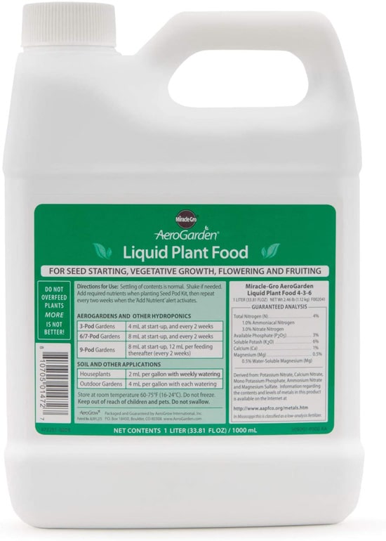 How do plants eat Aero Garden Liquid Nutrients 1 liter