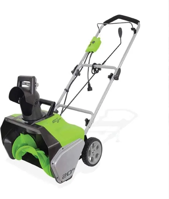Greenworks 2600502 20 Inch Corded Single Stage Snow Blower Best Single Stage Snow Blower