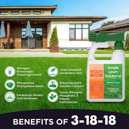 Simple Lawn Solutions Ultimate 3 18 18 NPK Organic Lawn Fertilizer Best Organic Lawn Fertilizers