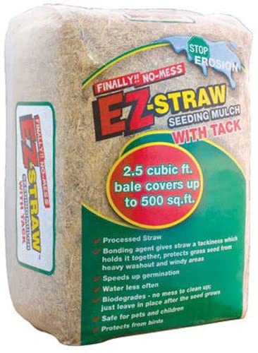 EZ Straw 2.5 CU FT Bale Seeding Mulch Biodegradable For Garden Best Mulch for Garden 1