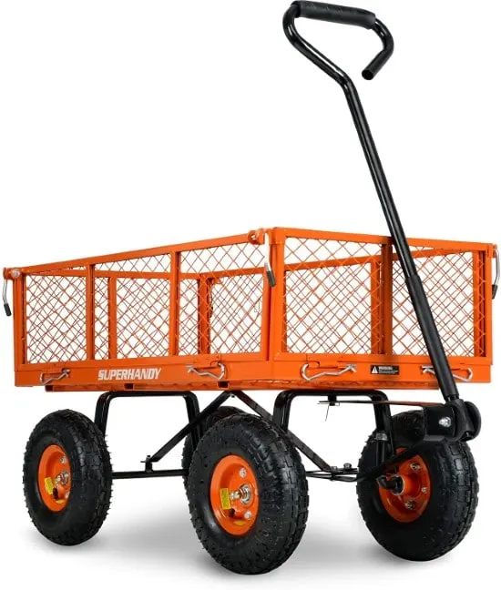 Super Handy Wagon Utility Cart Best Dump Carts for Lawn Tractor