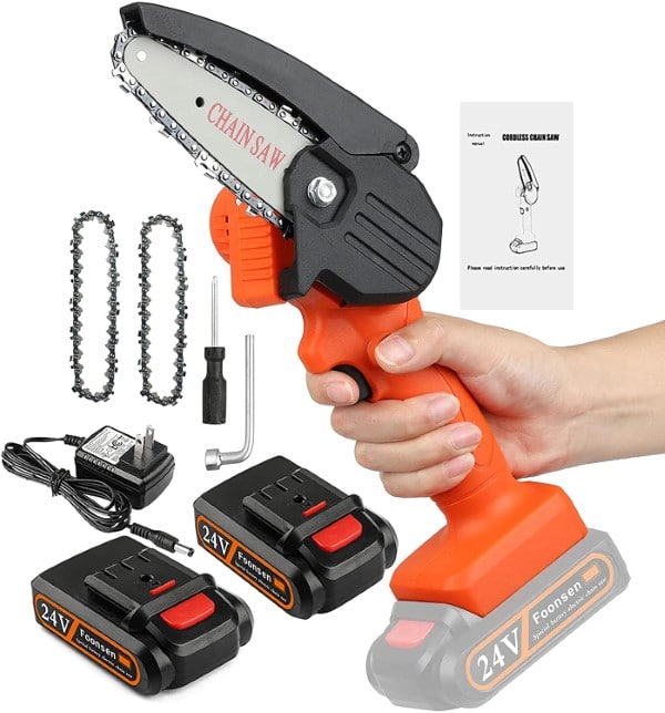 Foonsen 4 Inch saw Handheld Cordless saw Best Cordless Saw for Cutting Tree Branches