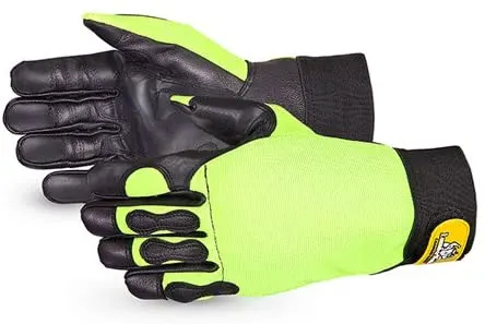 Superiors Endura Hi Viz Cut Resistant 385CS XL Chainsaw Gloves Best Chainsaw Gloves