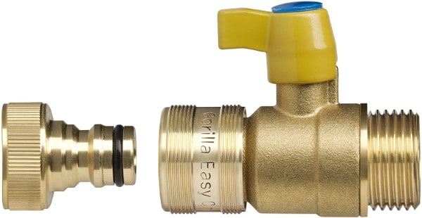 GORILLA EASY CONNECT ¾ Inch GHT Solid Brass Garden Hose Quick Connect best garden hose quick connect