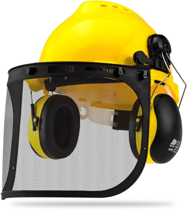 NEIKO 53880A Steel Mesh Heavy Duty Construction Forestry Safety Chainsaw Helmet Best Chainsaw Helmet