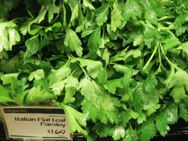 italian parsley Vegetables that Start with I