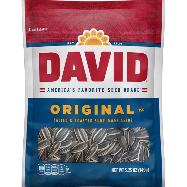 DAVID SEEDS Salted and Roasted Original Sunflower Seeds Best Sunflower Seeds