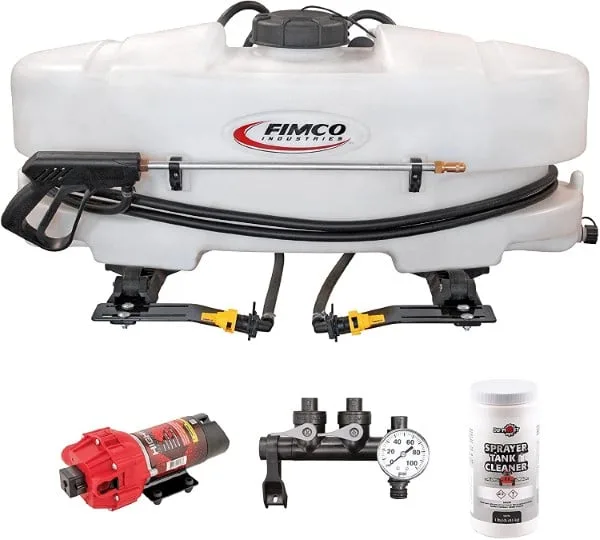 DU MOST Fimco 4.5GPM 5302323 25 Gallon High Flow UV Resistant ATV Sprayer Best ATV Sprayer For Food Plots