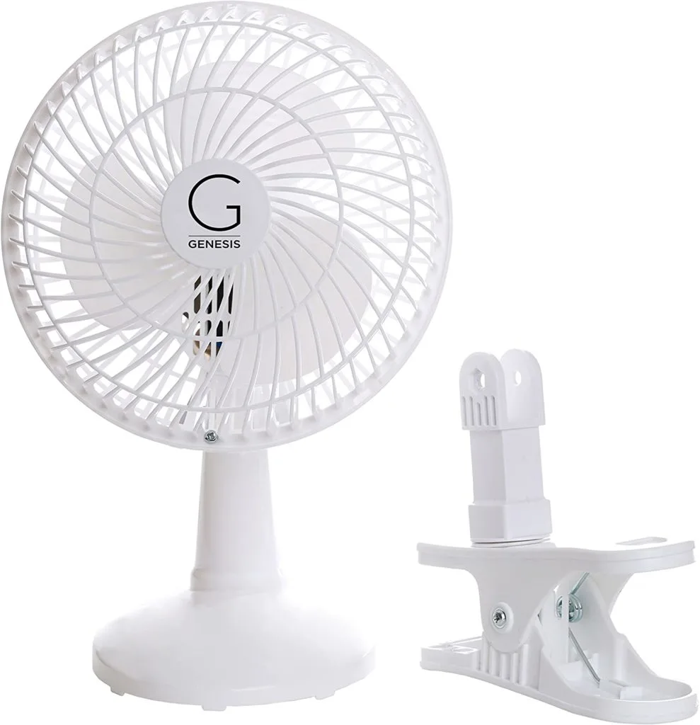 Genesis Design 6 Inch Table Top Clip Convertible Grow Tent Oscillating Fan Best Grow Tent Oscillating Fan