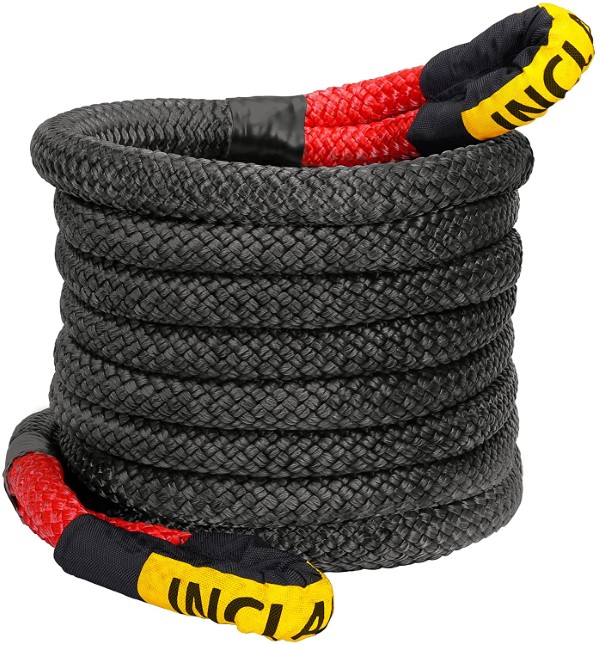 INCLAKE 7 8 x 30ft Heavy Duty Nylon Kinetic Double Braided Recovery Rope Best Kinetic Recovery Rope