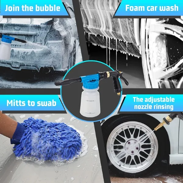 INGOFIN Adjustable Foam Cannon Gun Car Wash Best Hose Attachment For Washing Cars 2