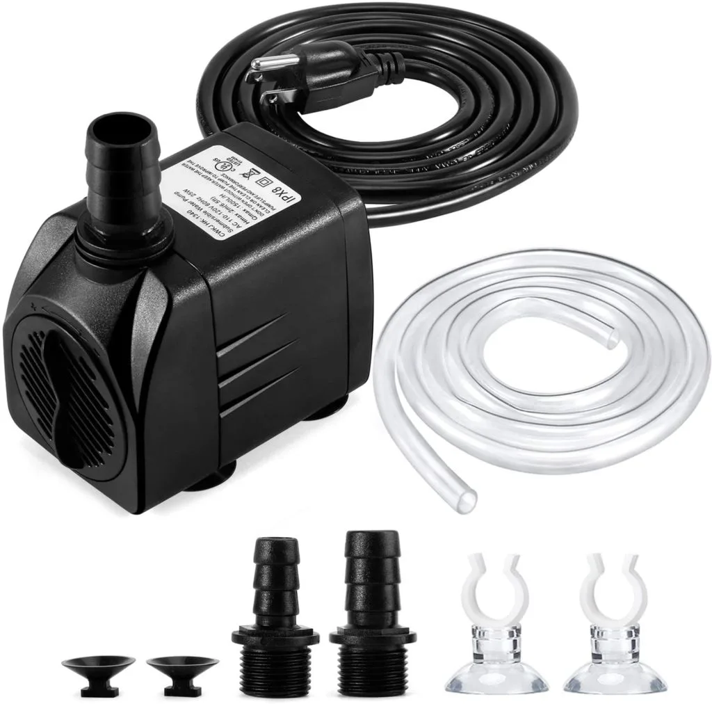 CWKJTOP 400GPH Durable Outdoor Hydroponic Submersible Water Pump Best Hydroponic Water Pump