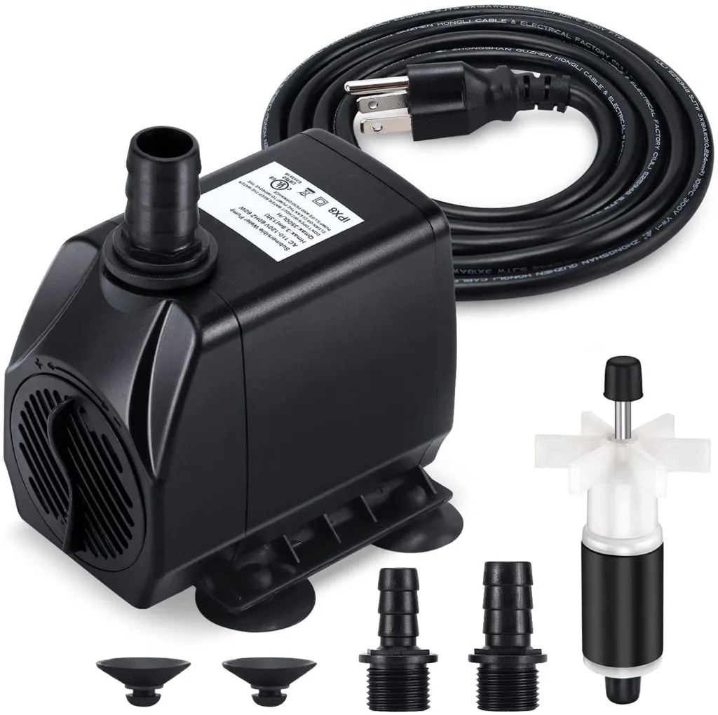 CWKJTOP 880GPH Durable 60W Submersible Hydroponic Water Pump Best Hydroponic Water Pump