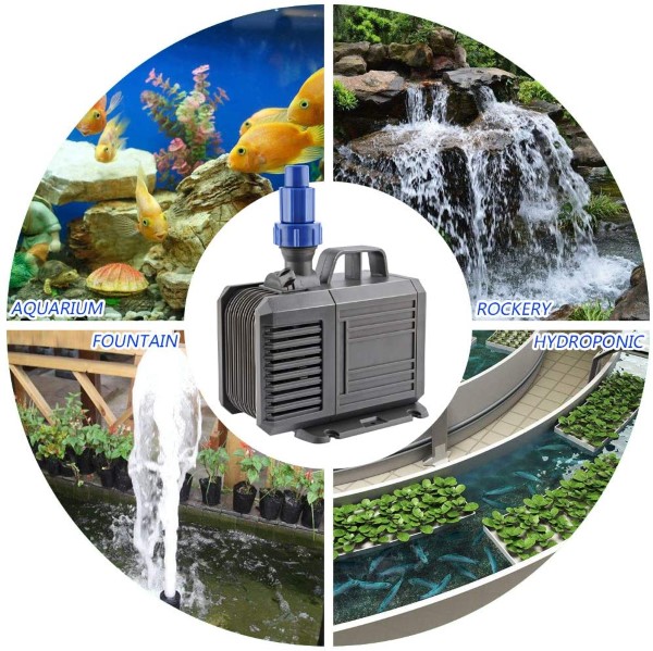 FREESEA Ultra Quiet Hydroponic Submersible 60W 925GPH Water Pump Best Hydroponic Water Pump 2