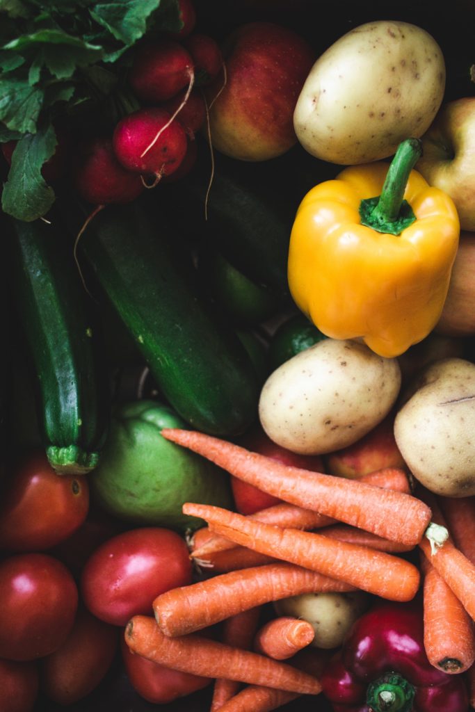 Pile of vegetables—grow vegetables all year round.