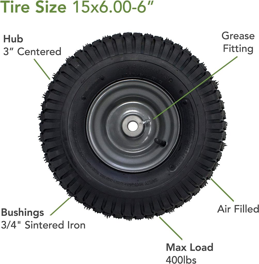 MARASTAR Front Tire—best zero turn mower tires for hills.